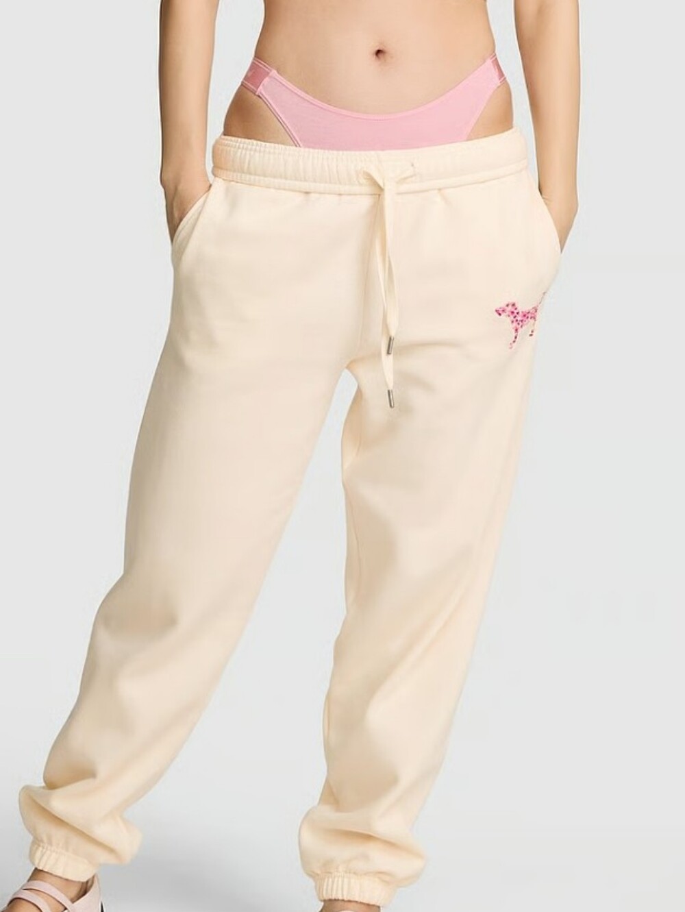 PINK Campus Fleece Sweatpants Sz Lg NWT